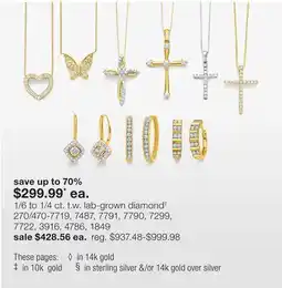 JC Penney 1/6 to 1/4 ct. t.w. lab-grown diamond‡ offer