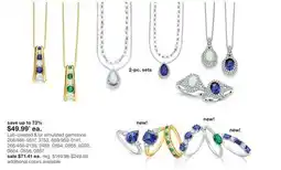 JC Penney Lab-created &/or simulated gemstone offer