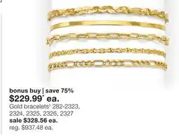 JC Penney Gold bracelets‡ offer