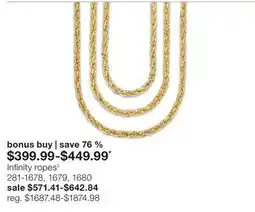 JC Penney Infinity ropes‡ offer