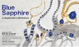 JC Penney Blue Sapphire Lab-created gemstone offer