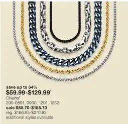 JC Penney Chains offer