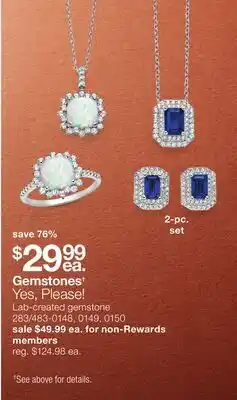 JC Penney Lab-created gemstone offer