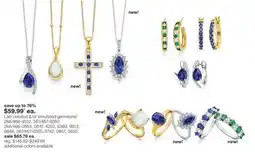 JC Penney Lab-created &/or simulated gemstone§ offer