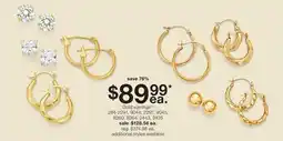 JC Penney Gold Earrings offer