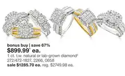 JC Penney 1 ct. t.w. natural or lab-grown diamond‡ offer