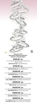 JC Penney 1 ct. lab-grown diamond round solitaire ring‡ offer