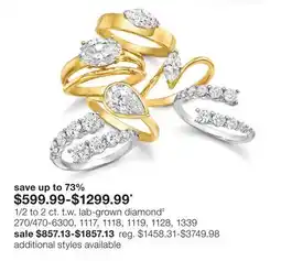 JC Penney 1/2 to 2 ct. t.w. lab-grown diamond‡ offer