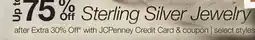 JC Penney Sterling Silver Jewelry offer