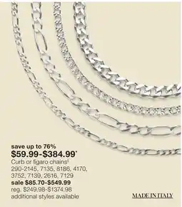 JC Penney Curb or figaro chains§ offer