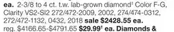 JC Penney 2-3/8 to 4 ct. t.w. Diamonds & Lab-Grown Diamonds offer
