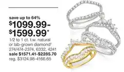 JC Penney 1/2 to 1 ct. t.w. natural or lab-grown diamond◊ offer