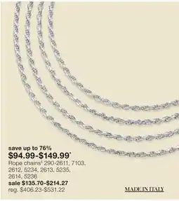 JC Penney Rope chains§ offer