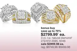 JC Penney 3 ct. t.w. natural diamond‡ offer