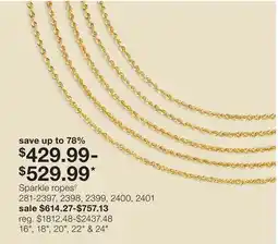 JC Penney Sparkle ropes◊ offer