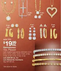 JC Penney Gemstones† Yes, Please! Lab-created gemstone offer