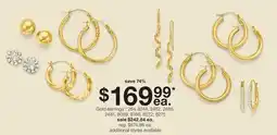 JC Penney Gold earrings‡◊ offer