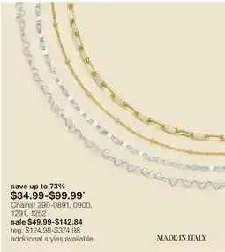 JC Penney Chains offer