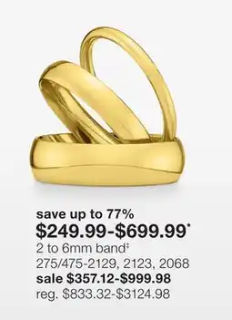 JC Penney 2 to 6mm band‡ offer
