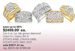 JC Penney 3 to 4 ct. t.w. lab-grown diamond offer
