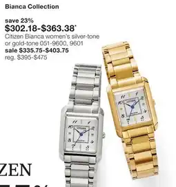 JC Penney Citizen Bianca women's silver-tone or gold-tone offer