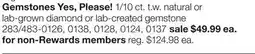 JC Penney Diamonds & Gemstones Yes, Please! 1/10 ct. t.w. natural or lab-grown diamond or lab-created gemstone offer