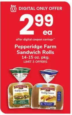 ACME Pepperidge Farm Sandwich Rolls offer
