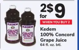 ACME Kedem 100% Concord Grape Juice offer