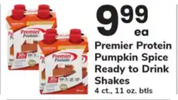 ACME Premier Protein Pumpkin Spice Ready to Drink Shakes offer