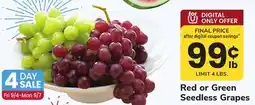 ACME Red or Green Seedless Grapes offer