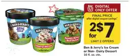ACME Ben & Jerry's Ice Cream or Non-Dairy Dessert offer