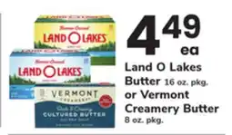 ACME Land O Lakes Butter 16 oz. pkg. or Vermont Creamery Butter 8 oz. pkg offer