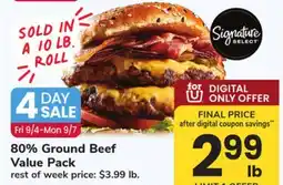 ACME 80% Ground Beef Value Pack offer