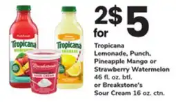 ACME Tropicana Lemonade, Punch, Pineapple Mango or Strawberry Watermelon offer