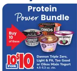 ACME Dannon Triple Zero, Light & Fit, Too Good or Oikos Mixin Yogurt offer