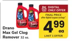 ACME Drano Max Gel Clog Remover offer