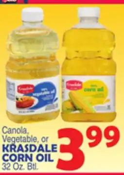 Bravo Supermarkets Canola, Vegetable, or KRASDALE CORN OIL offer