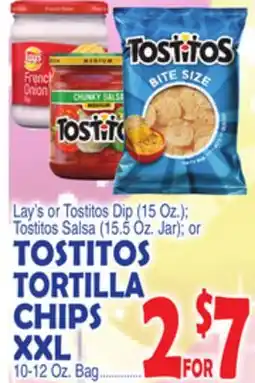 Bravo Supermarkets TOSTITOS TORTILLA CHIPS XXL, 10-12 Oz. Bag offer