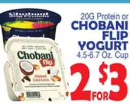 Bravo Supermarkets CHOBANI FLIP YOGURT offer