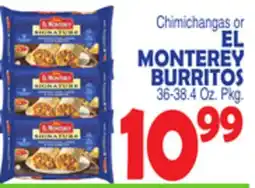 Bravo Supermarkets EL MONTEREY BURRITOS offer