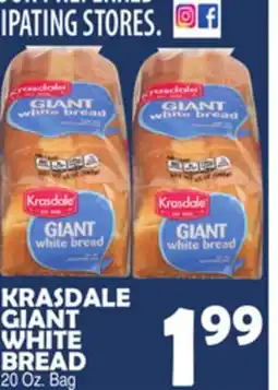 Bravo Supermarkets KRASDALE GIANT WHITE BREAD offer