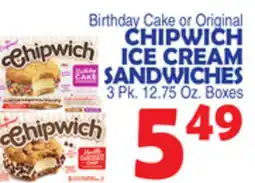 Bravo Supermarkets CHIPWICH ICE CREAM SANDWICHES offer