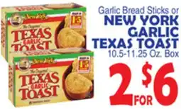 Bravo Supermarkets NEW YORK GARLIC TEXAS TOAST offer
