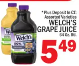 C Town WELCH'S GRAPE JUICE offer
