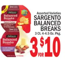 C Town SARGENTO BALANCED BREAKS offer