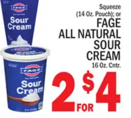 C Town FAGE ALL NATURAL SOUR CREAM offer