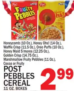 C Town POST PEBBLES CEREAL offer