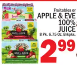 C Town Fruitables or APPLE & EVE 100% JUICE offer