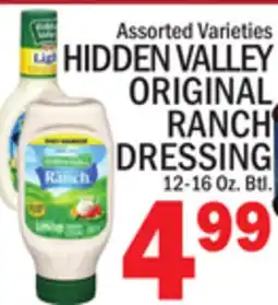 C Town HIDDEN VALLEY ORIGINAL RANCH DRESSING offer
