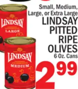 C Town LINDSAY PITTED RIPE OLIVES offer